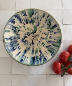 Grand plat creux en céramique émaillée