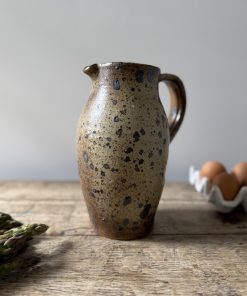 Pichet en grès pyrité – céramique artisanale vintage