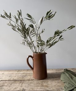 Pichet en grès brun – céramique vintage artisanale années 70