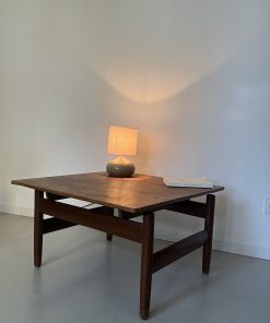 Table basse scandinave en teck – karl sørlie pour sørlie & sønner, norvège, années 60 – plateau amovible