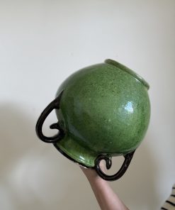 Cruche en céramique émaillée – travail artisanal signé, France