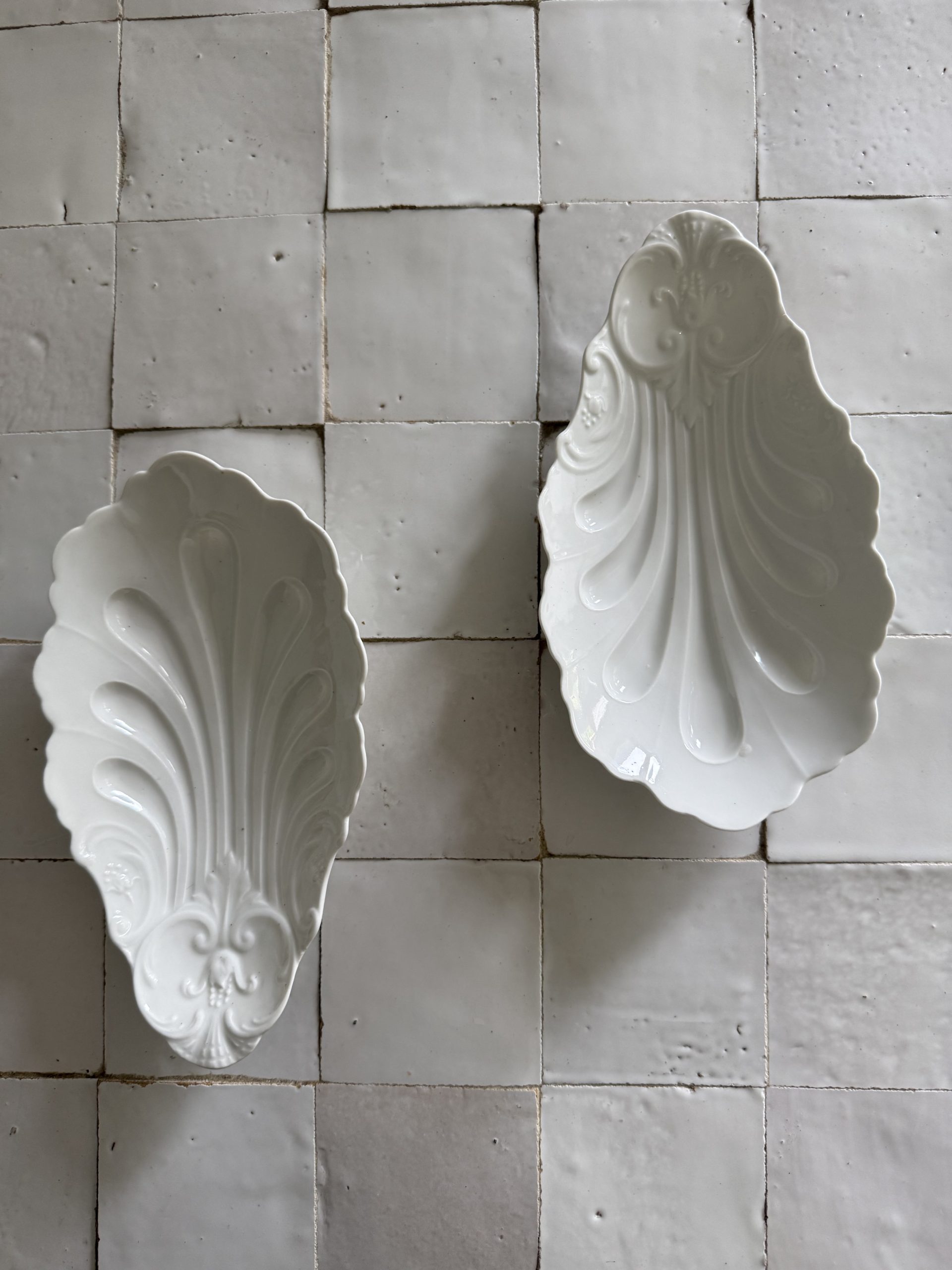 Paire de ramequins blancs coquillage – Image 3