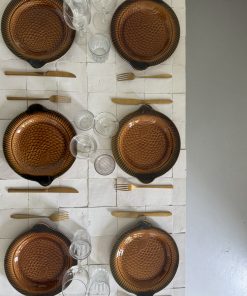 Service poisson de la manufacture de Sarreguemines, 12 assiettes et un grand plat
