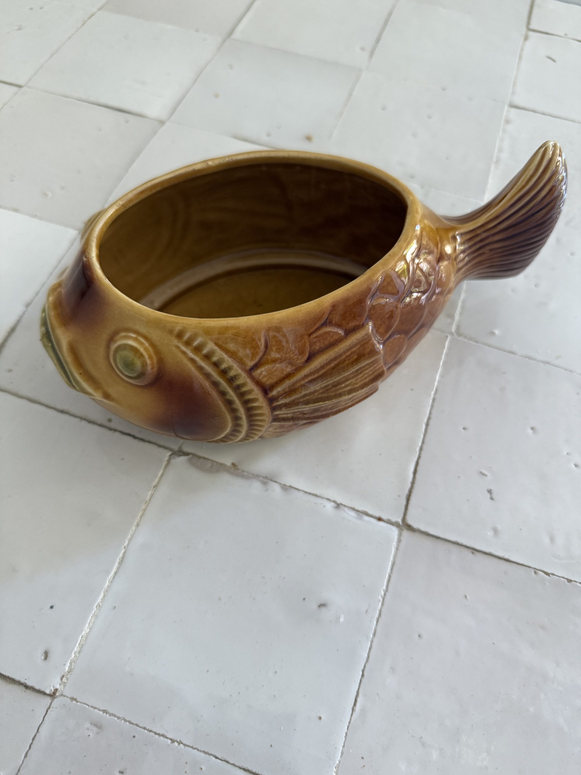 Superbe service poisson de Sarreguemines : 12 assiettes et 3 plats. – Image 12