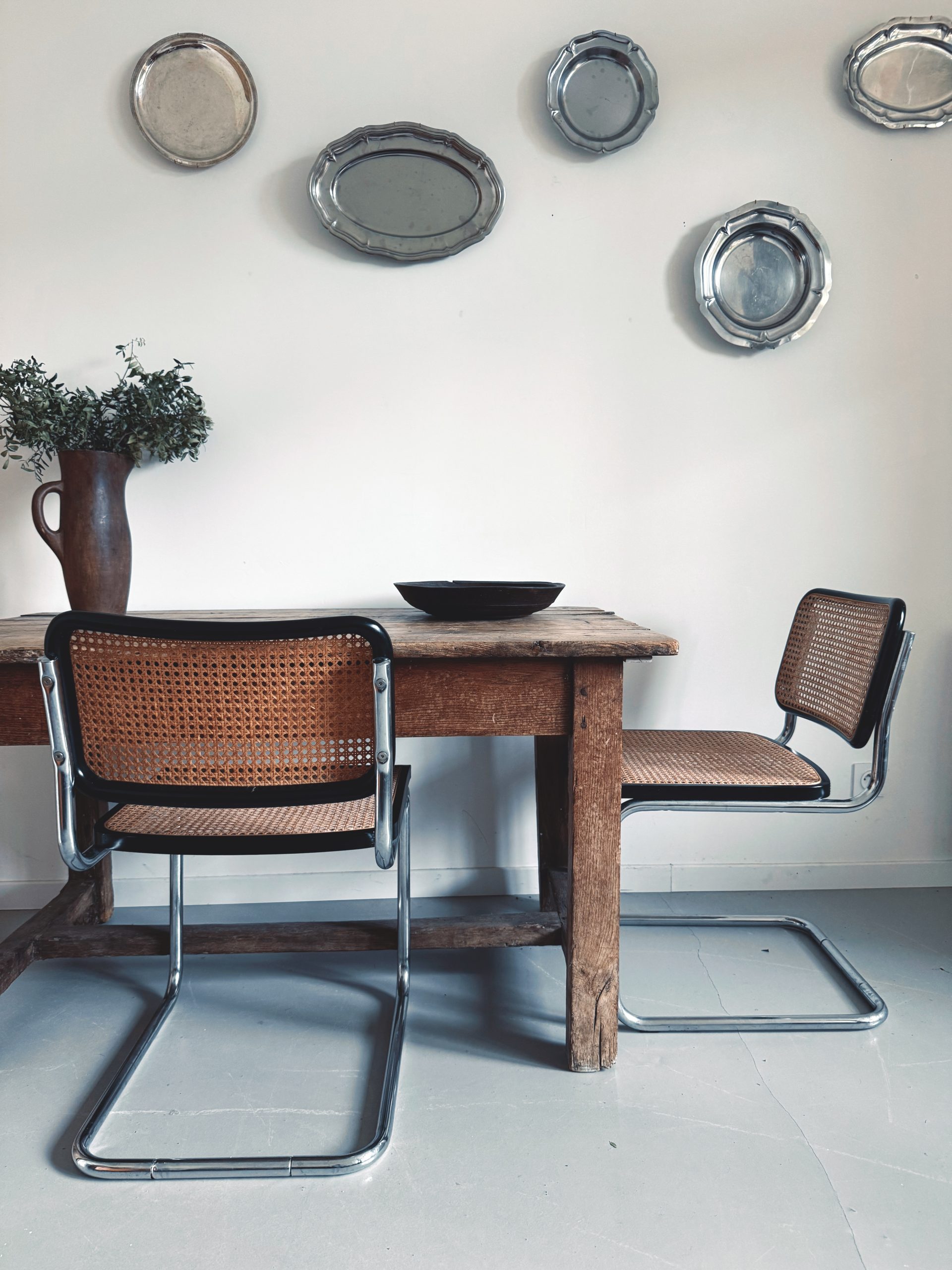 Paire de chaises modèle Cesca en cannage et métal chromé – Image 2