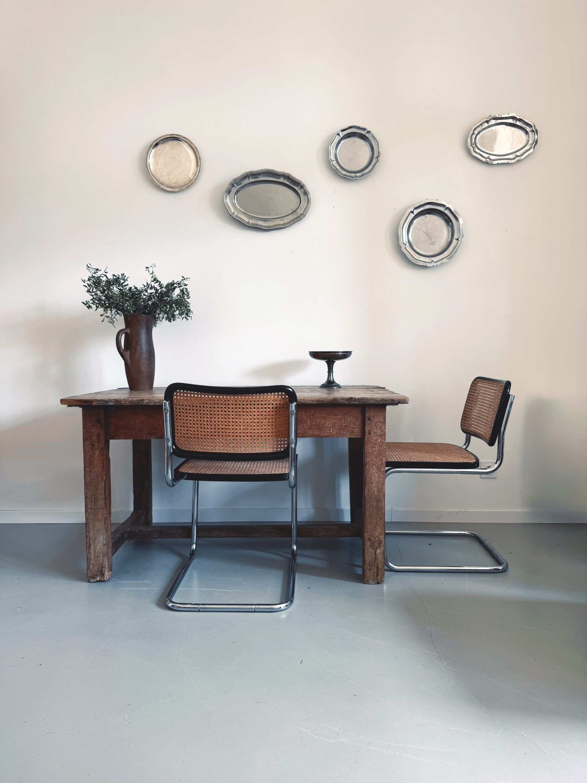 Paire de chaises modèle Cesca en cannage et métal chromé – Image 5