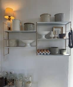3 pots à faisselle anciens en grès émaillé