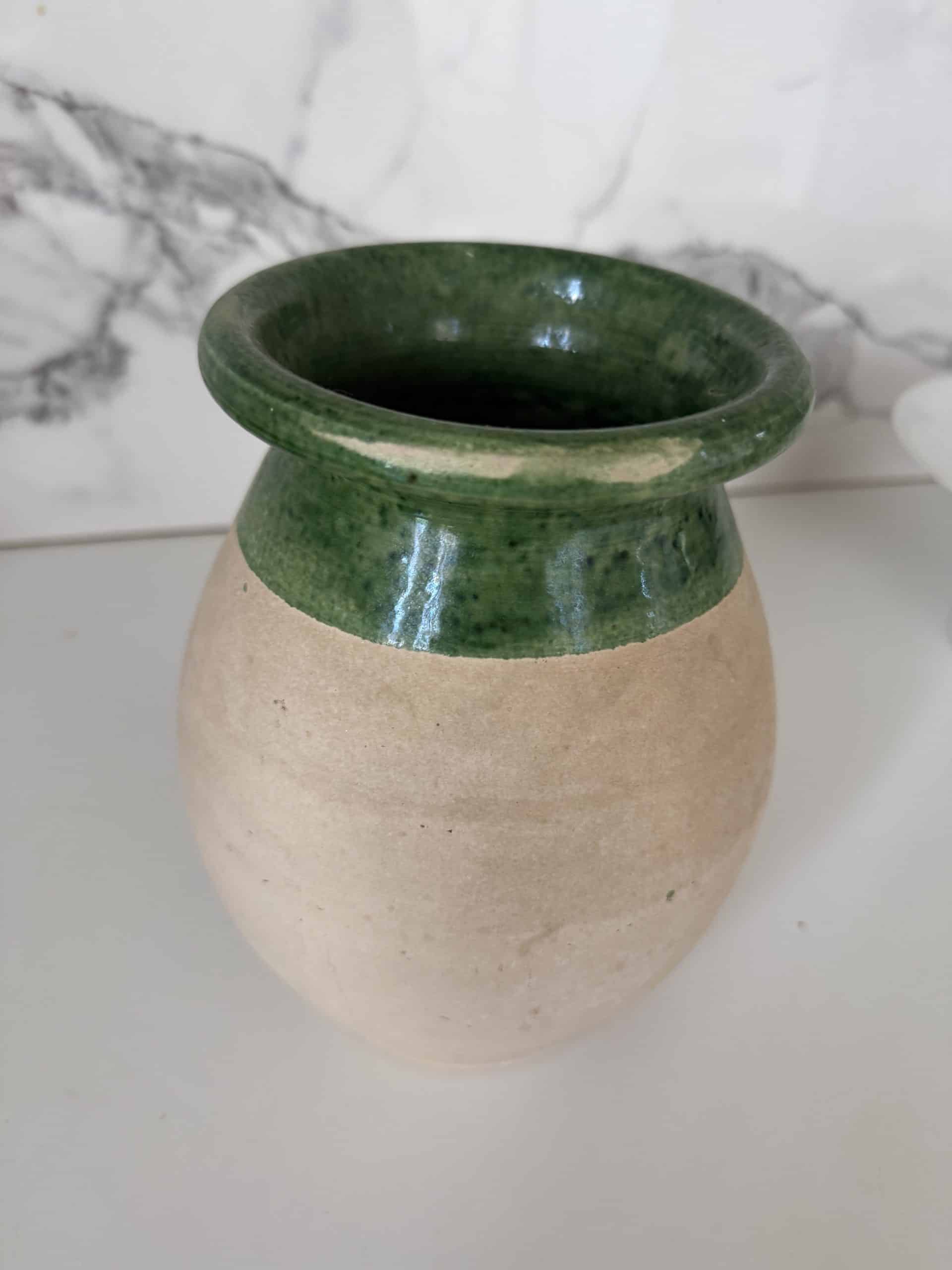 Pot ancien Vallauris en terre cuite – glaçure verte – Image 5