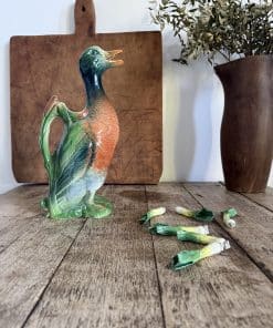 Pichet canard vintage – faïence polychrome